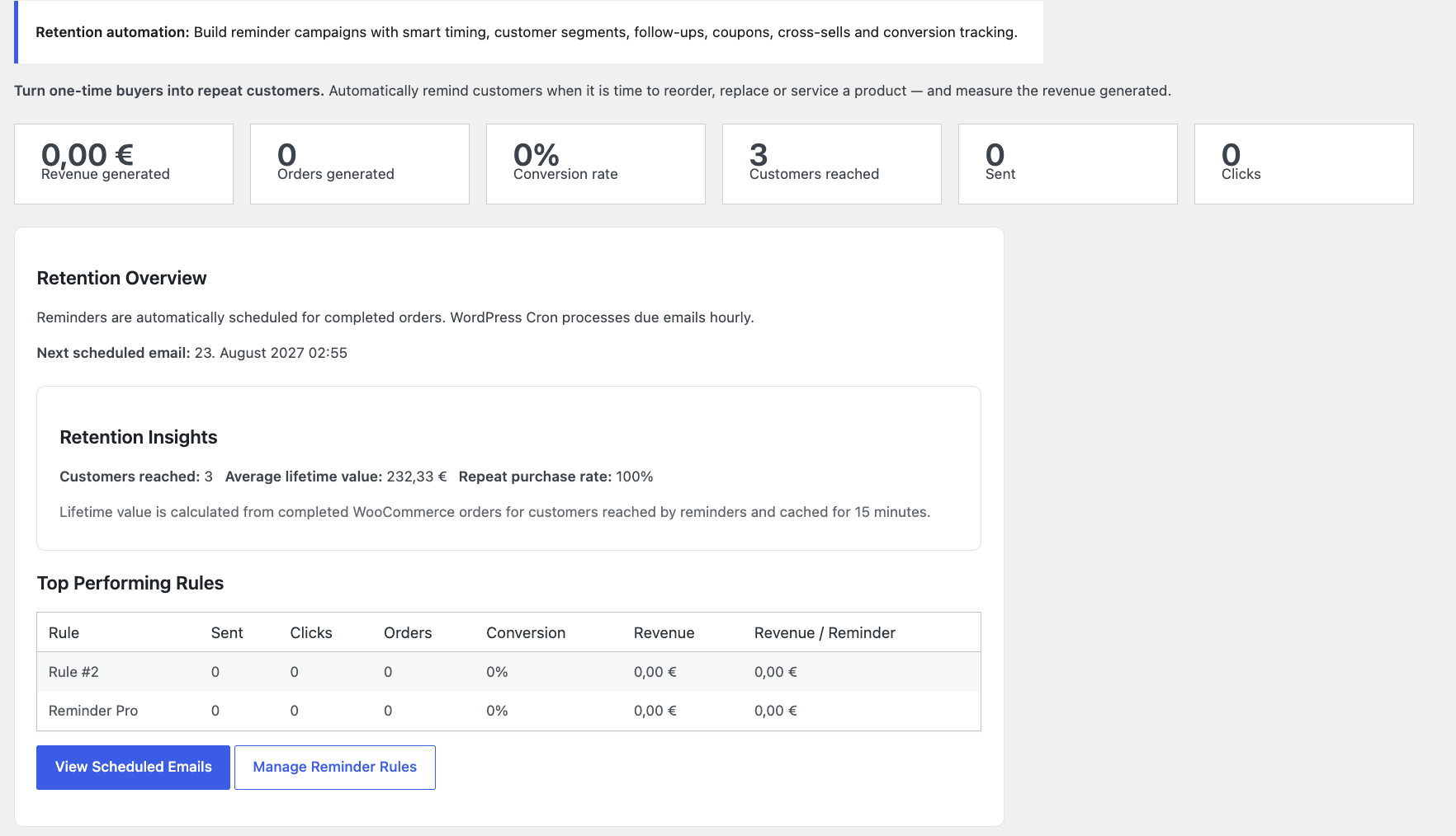 WooCommerce Reminder