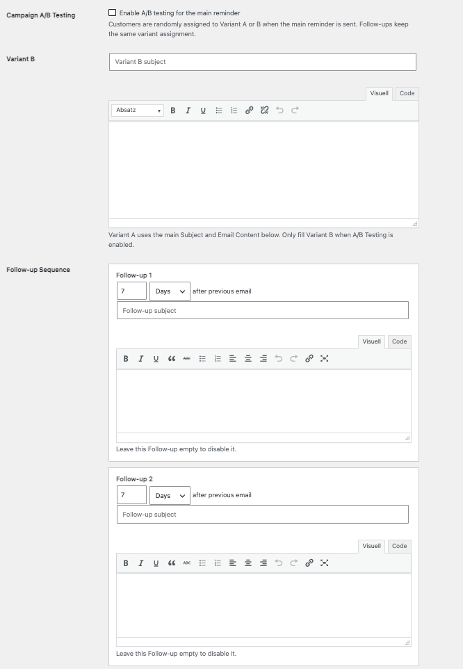 WooCommerce Reminder
