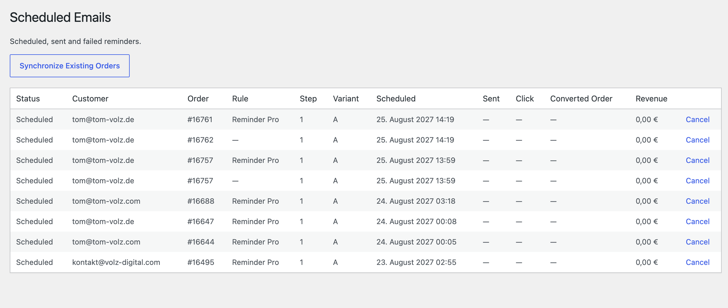 WooCommerce Reminder