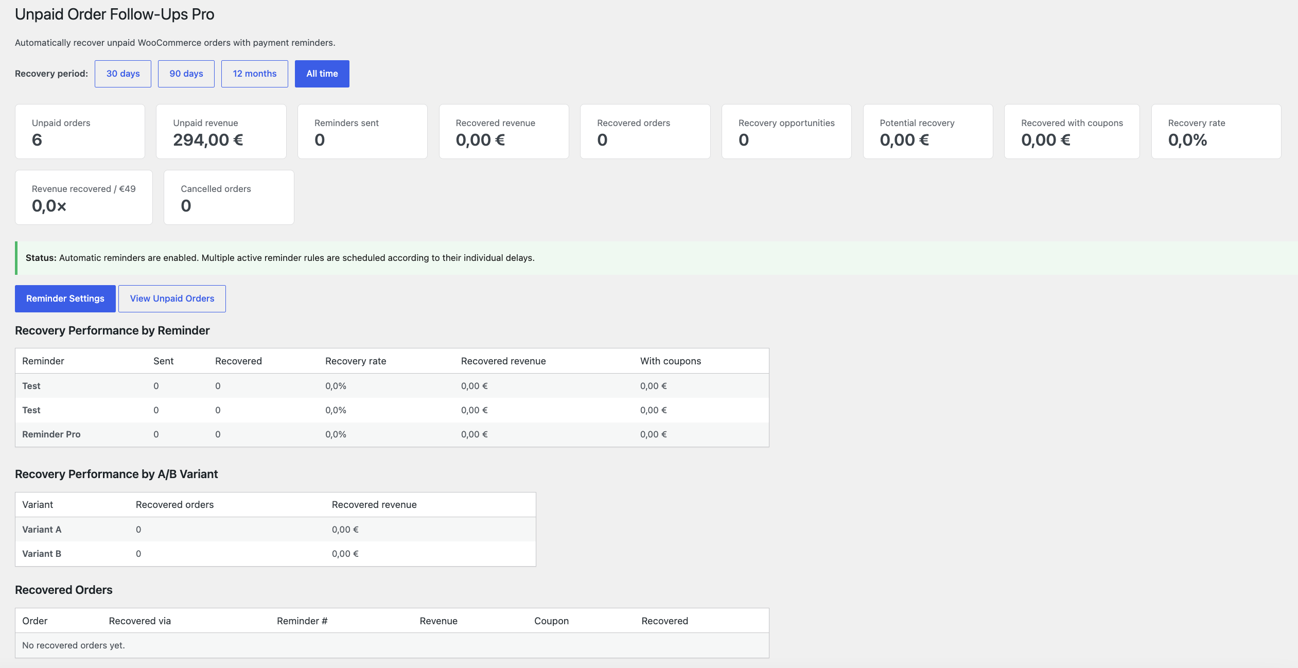 Unpaid Order Follow-Ups Pro 1 WooCommerce Reminder