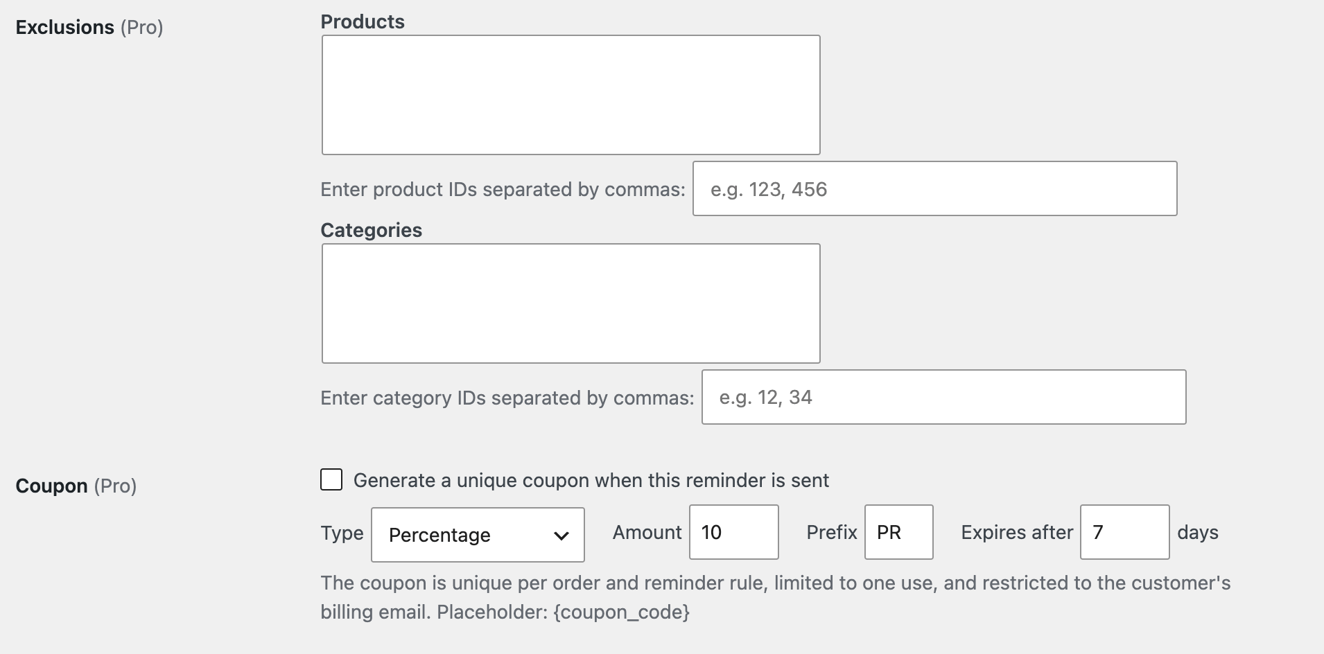 WooCommerce Zahlungserinnerungen