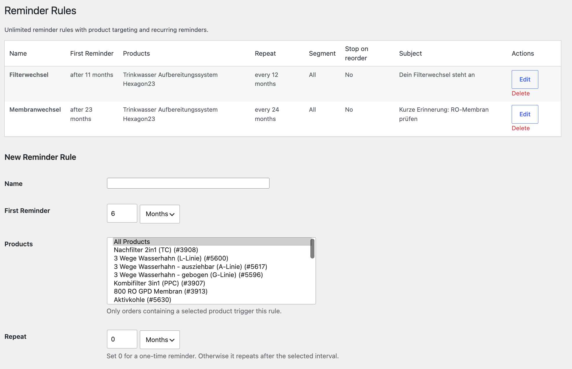 WooCommerce Reminder