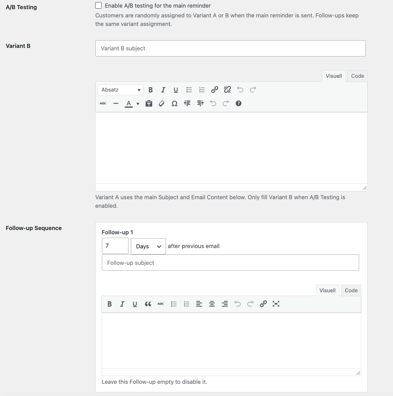 WooCommerce Reminder