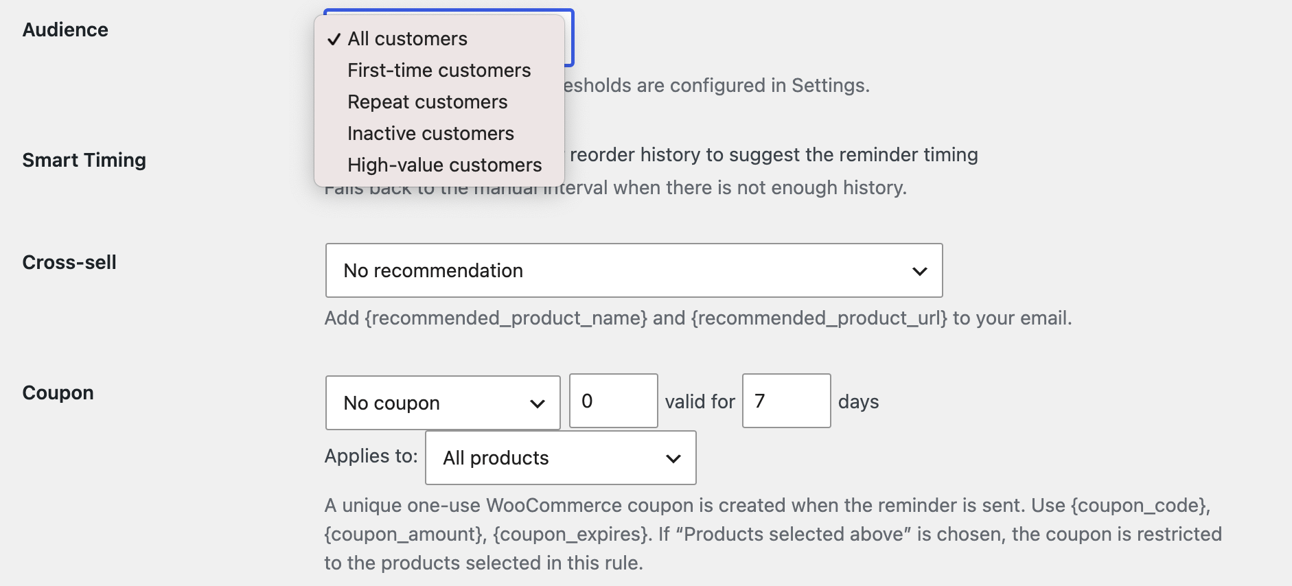 WooCommerce Reminder